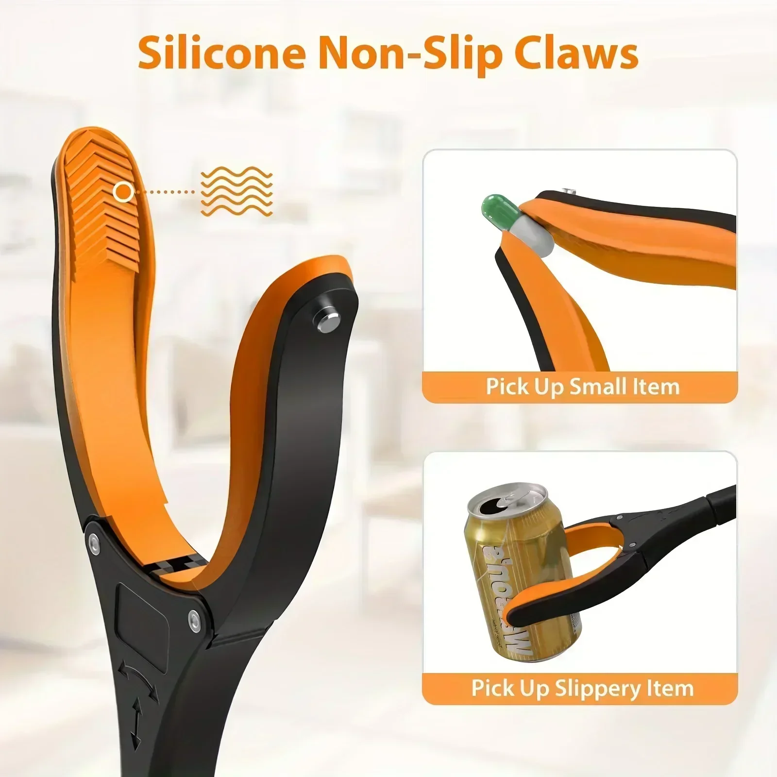 Garbage Picker Gripper With 360 ° Rotating Clip 32 Inch Lightweight Heavy-Duty Elderly Grabbing Tool