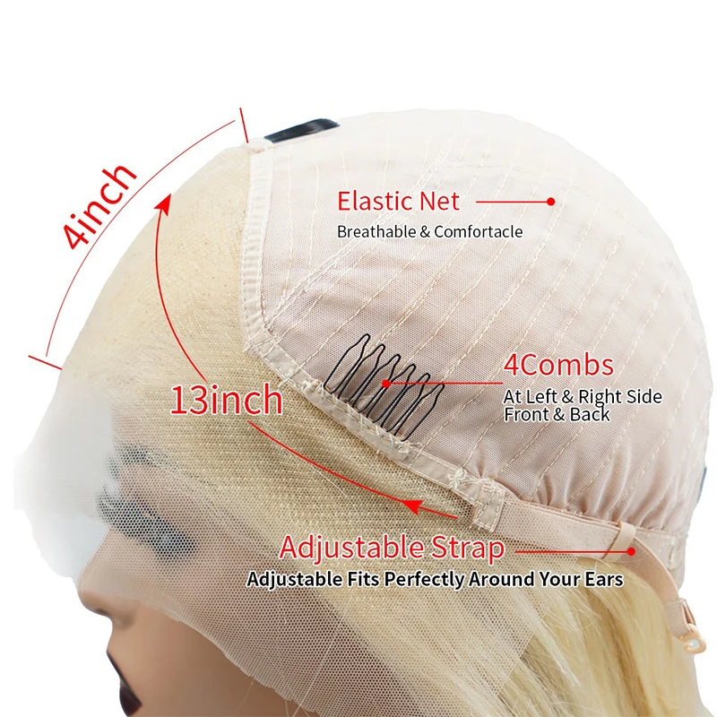 Летняя распродажа 613 парик на сетке спереди блонд предварительно выщипанные
