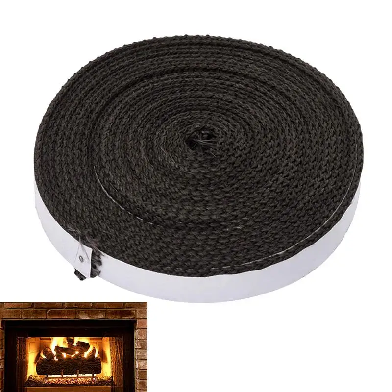 

Self Adhesive Flat Gasket Tape Fiberglass Rope Black Flat Stove Gasket Rope For Stoves Replacement Gasket Cord Gasket Tape