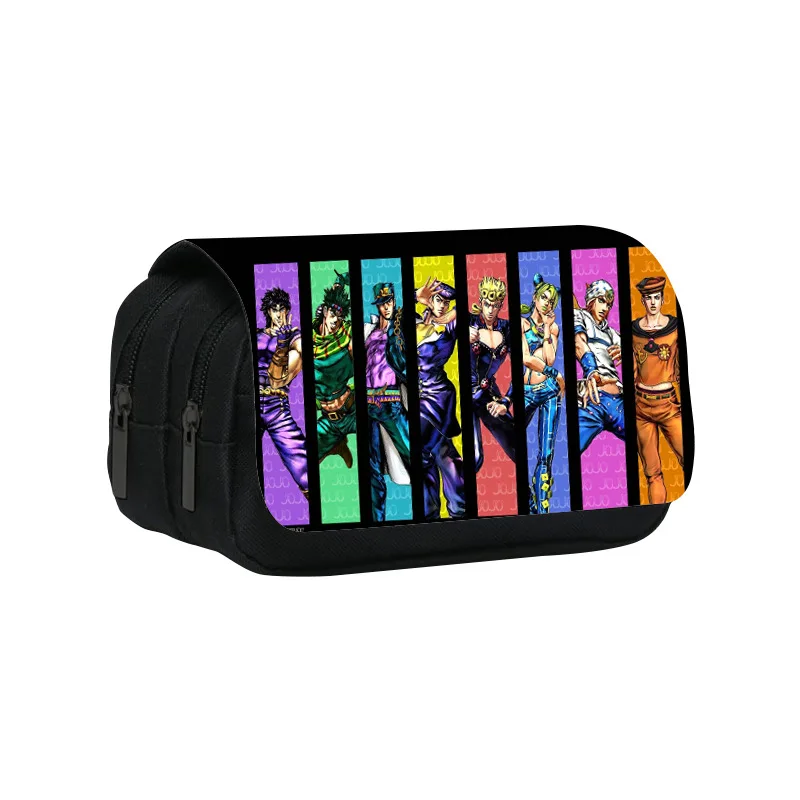 

JoJo's Bizarre Adventure Pencil Cases Anime Pencil Bags Jolyne Cujoh Kujo Jotaro Pencil Pouch Student Stationery High Capacity