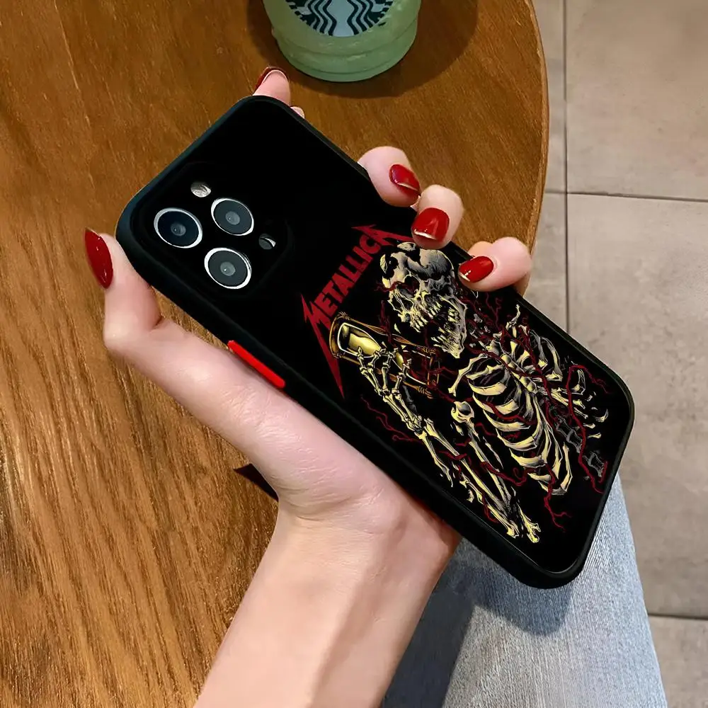 Чехол для телефона M-Metallica IPhone 15 14 13 12 11 Pro приятный кожи защитный