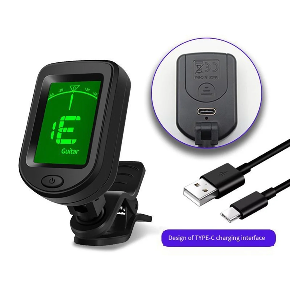 Универсальный гитарный тюнер укулеле бас скрипка 12 тонов электронный аксессуары