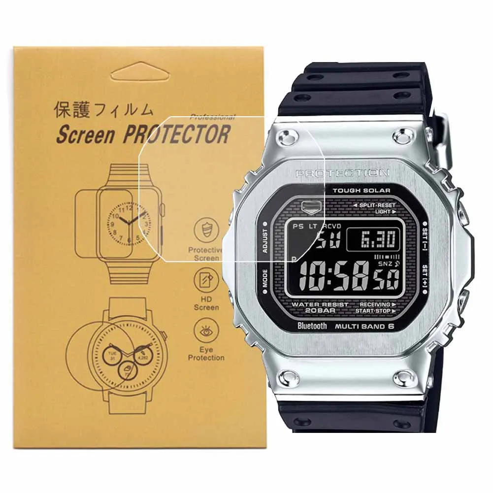 

2-3 Pcs For GM-5600 GBX-100 GXW GX-56 DW-5600 GMW-B5000 GW-B5600 GW-M5610 GBD-200 GD350 AE-1200 F-91 TPU Nano Screen Protector