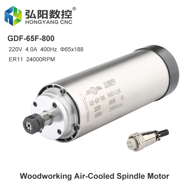 

Шпиндель с воздушным охлаждением с ЧПУ, 800 Вт, 220 В, 380 В, фрезерный шпиндель, Цанга ER11, 4 подшипника для фрезерного станка с ЧПУ, резьба по дереву