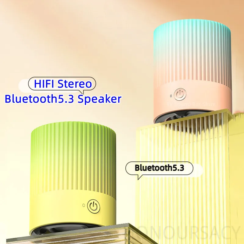 Фото Мощная музыкальная колонка HIFI Stereo Bluetooth 5.3 с высококачественным звуком, длительным временем автономной работы, портативная, беспроводная, мини-сабвуфер для улицы №2