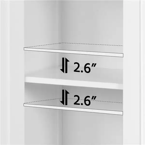 

Storage Cabinet with 2 Doors and 2 Adjustable Shelves, White