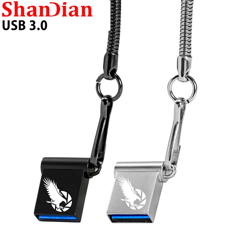 Новый SHANDIAN флеш-накопитель USB 3,0 64 ГБ флеш-накопитель 32 ГБ, флешка, водонепроницаемый серебристый U-диск, Usb-накопитель, подарок, бесплатный По...