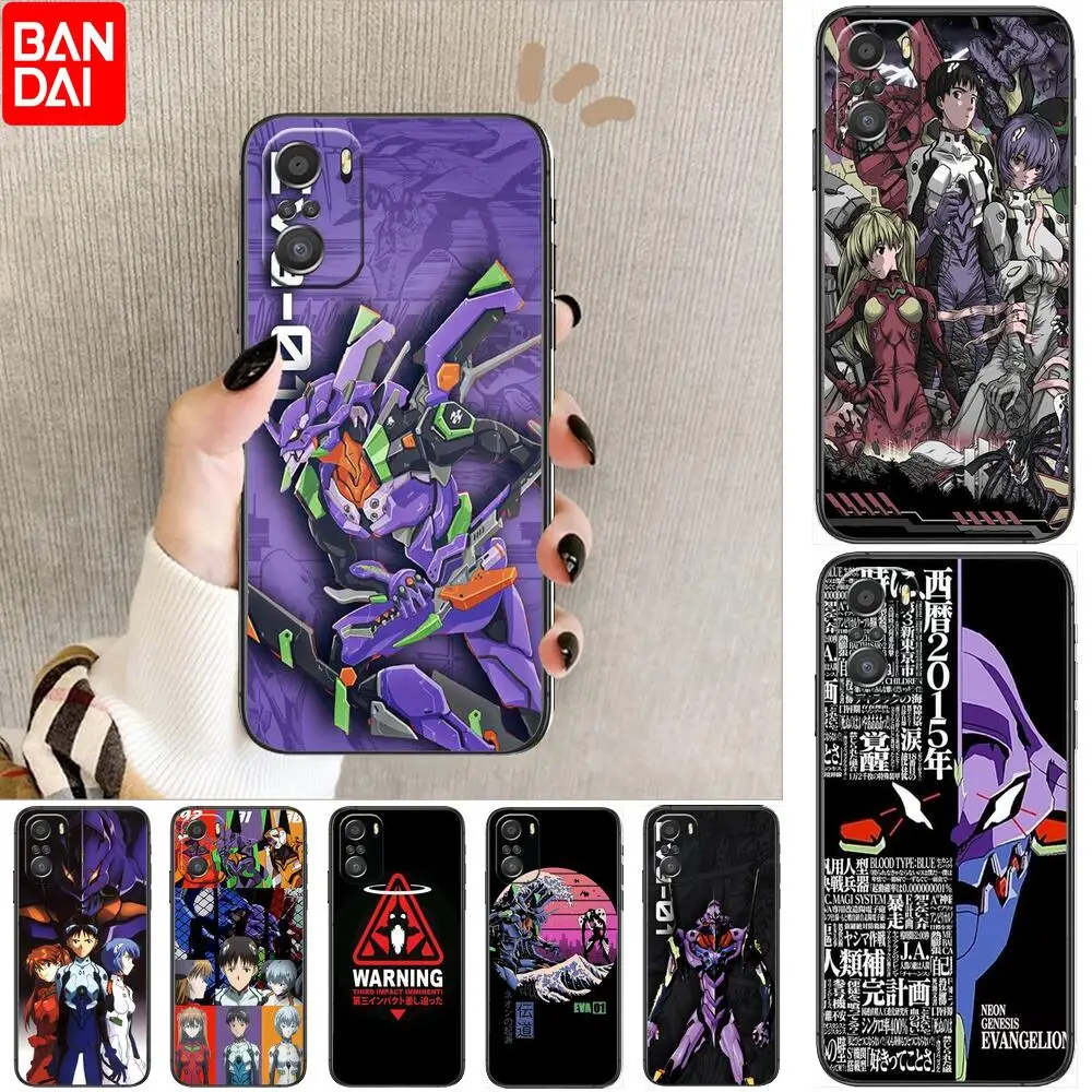 

евангелион EVA Phone Case For xiaomi mi 11 Lite pro Ultra 10s 9 8 MIX 4 FOLD 10T 5g Black Cover Silicone Back Prett