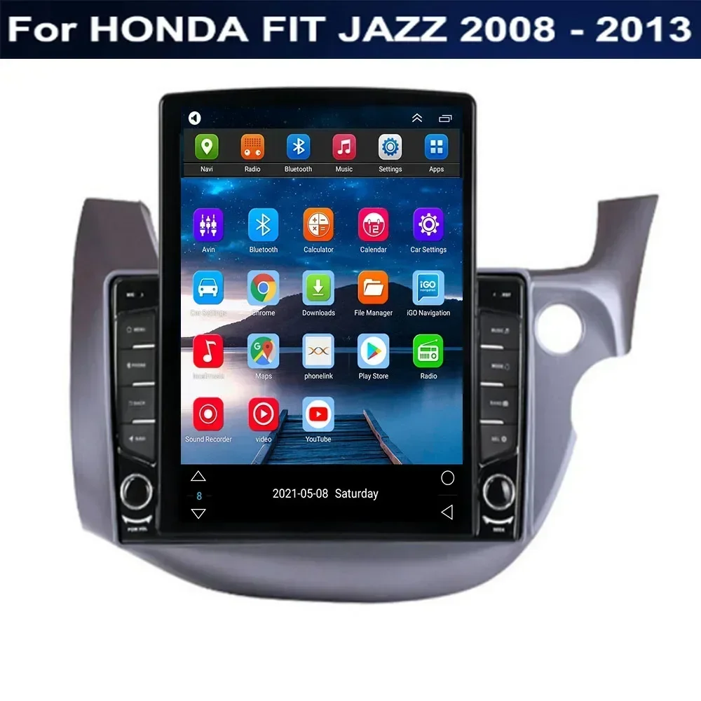 9 7-дюймовый Android 14 для HONDA FIT JAZZ 2008-2013 RHD Tesla Тип Автомобильный радиоприемник