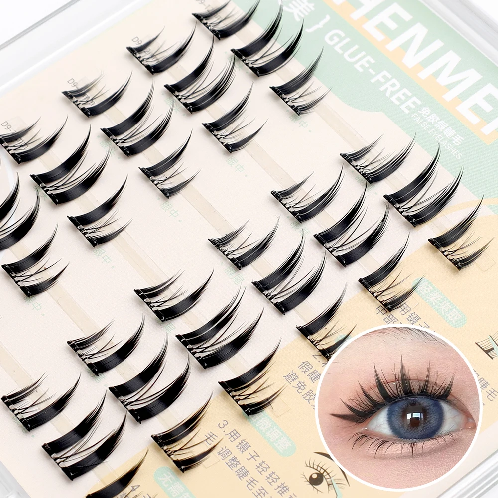 Самоклеящиеся ресницы наращивание ресниц отдельные без клея мягкие