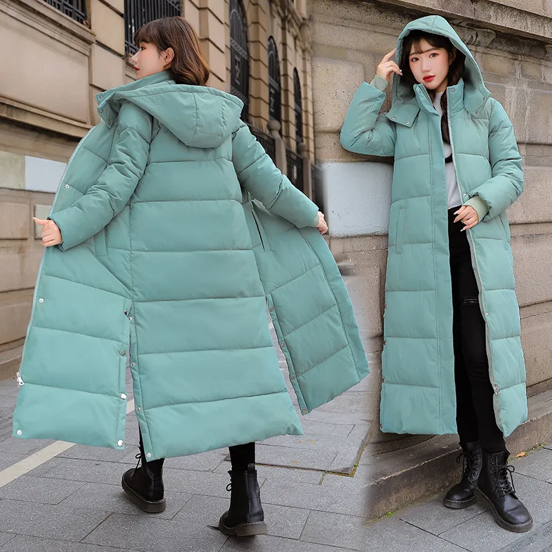 

Women's Clothing Thick Long Down Parka Women Down Hooded Winter Coat Female Fashion Winter Jackets Long-Sleeved Parkas