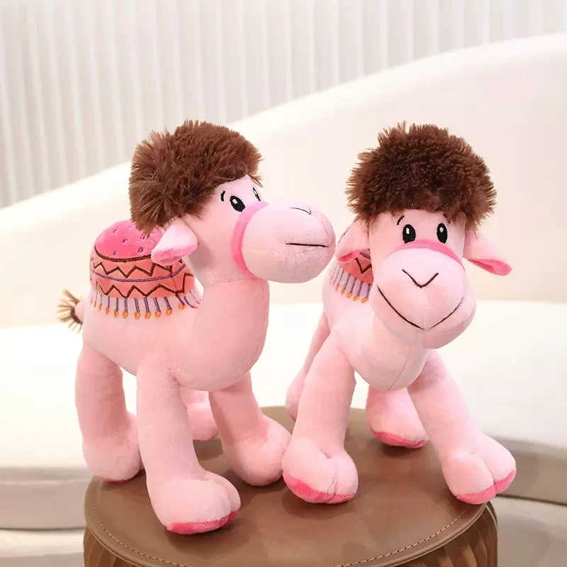 

Pink One-humped Camel Dromedary Plush Toy Stuffed Doll Cartoon Animal Desert Bactrian Travel Souvenir Birthday Christmas Gift