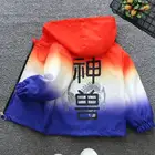 Весна, лето и осень 2022, модное тонкое пальто с капюшоном и цветочным принтом для мальчиков и девочек, детское милое пальто