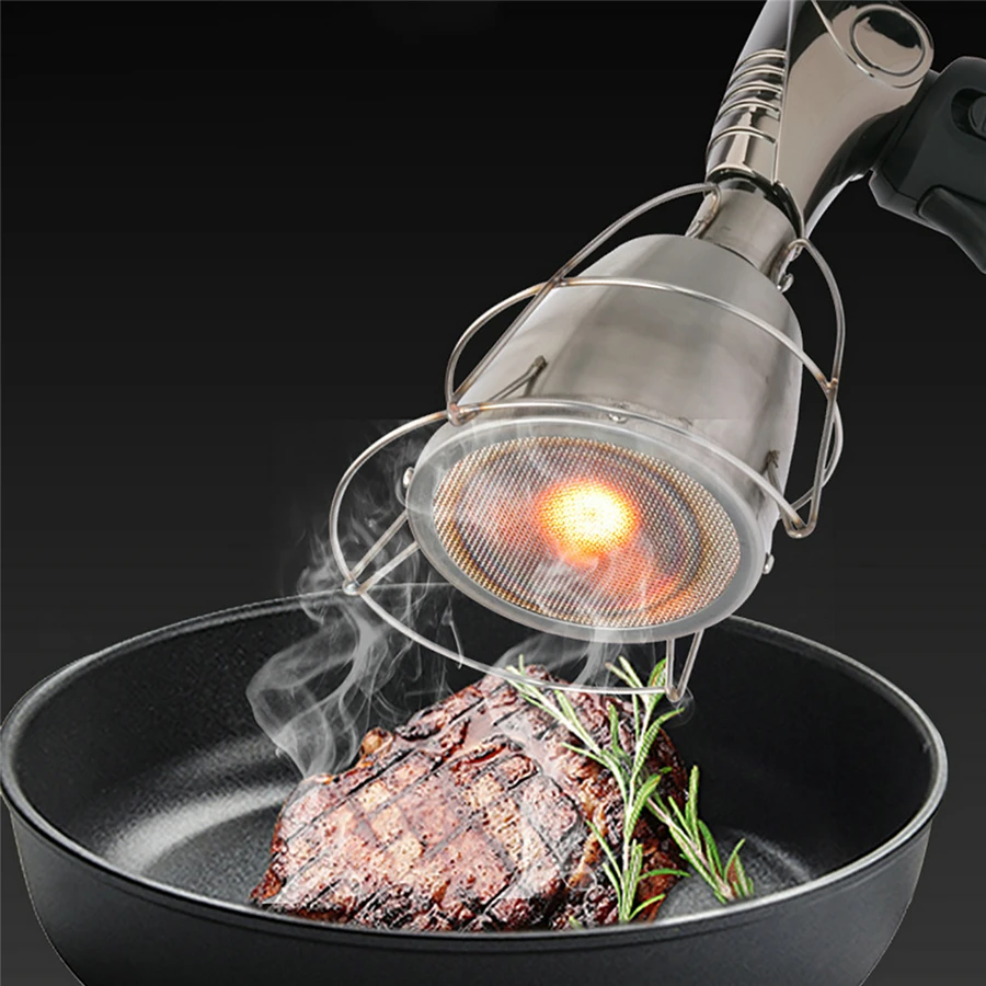 

Handheld Searing Melting Flamethrower Adapter Head Fire Intensifier Torch Attachment Accessories 90 Degree Rotating Cookware