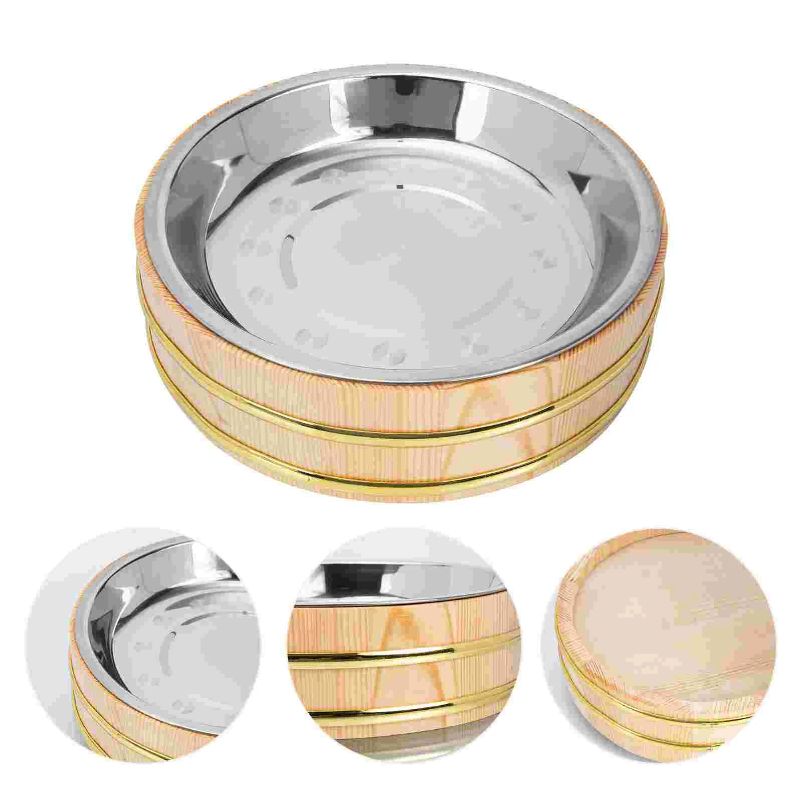 

Classic Sushi Bucket Restaurant Lobster Holder Wooden Sushi (Khaki)