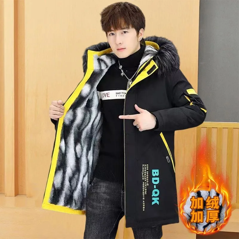 Мужская зимняя парка с капюшоном полиэстер/нейлон размер S-XXXL