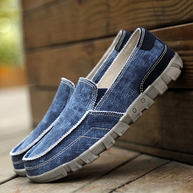 

Big Size 39-48 Summer Casual Men Canvas Shoes Breathable Flats Men Casual Shoes Slip On Men Fashion Jeans Canvas Lazy Shoes