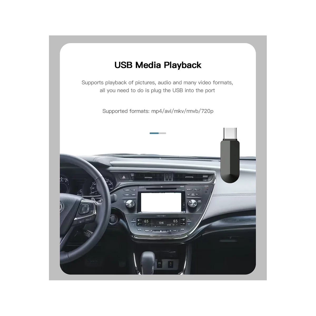 

Беспроводной автомобильный декодер для Toyota 2014-2019 Touch 2 с автоматическим интерфейсом Android Mirror Link Airplay Carplay