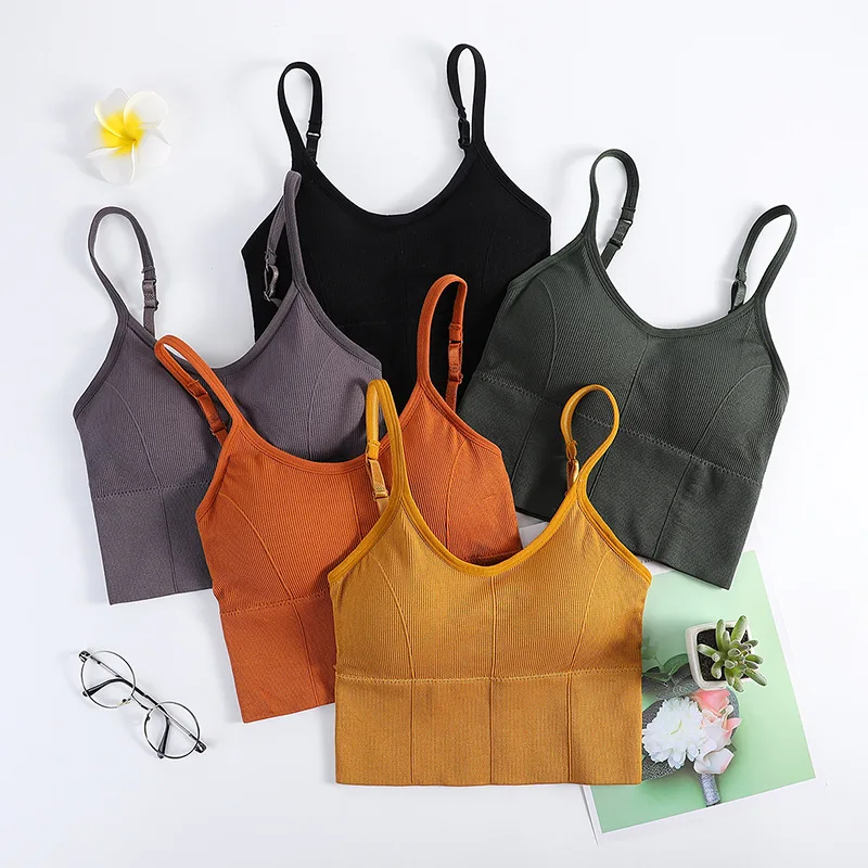 Seamless Bra Solid Back Top Pad Women Type Vest Sling Girls Sexy With Wireless Tube