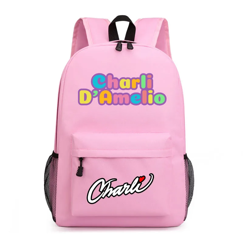 Молодежные школьные сумки в стиле хип-хоп Charli Dɺmelio рюкзаки для ноутбуков