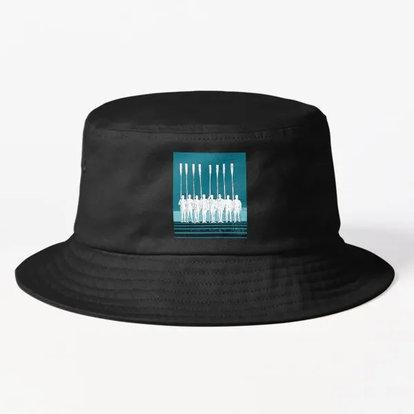 Rowing Crew In White And Blue Bucket Hat  Bucket Hat Black Boys Spring  Outdoor Sport Fishermen Fashion Hip Hop Summer Caps
