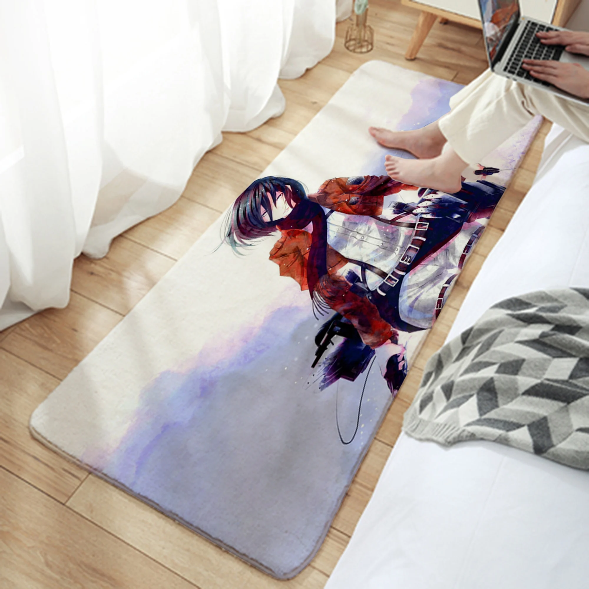 

Attack On Titan Camper Carpet Bathroom Entrance Doormat Bath Indoor Floor Rugs Absorbent Mat Anti-slip Kitchen Rug