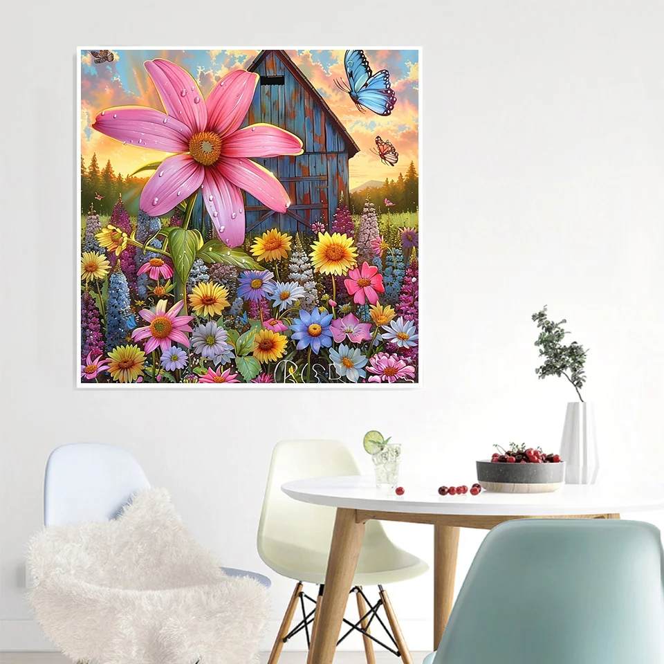 AZQSD Набор Алмазной Живописи 30x30 См Полный Круглый Квадратный Алмазный Наклейки