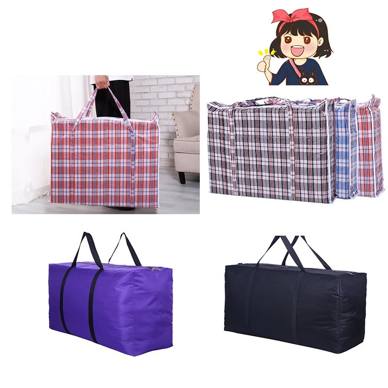 

Fabric luggage bag extra large packing storage bag can contain clothes, sheets, quilts, bags in movement