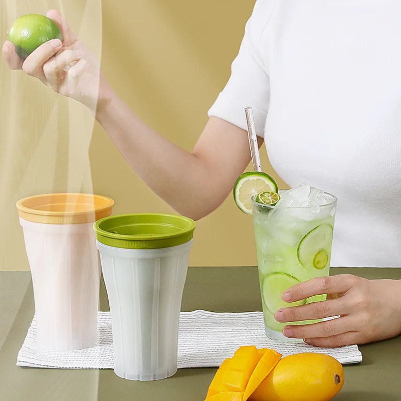 

Ice Maker Smoothie Cup with Lid A Pinch Into Smoothie Ice Cubes 150ML Capacity Crushed Ice Tray Mold for Home Kitchen New