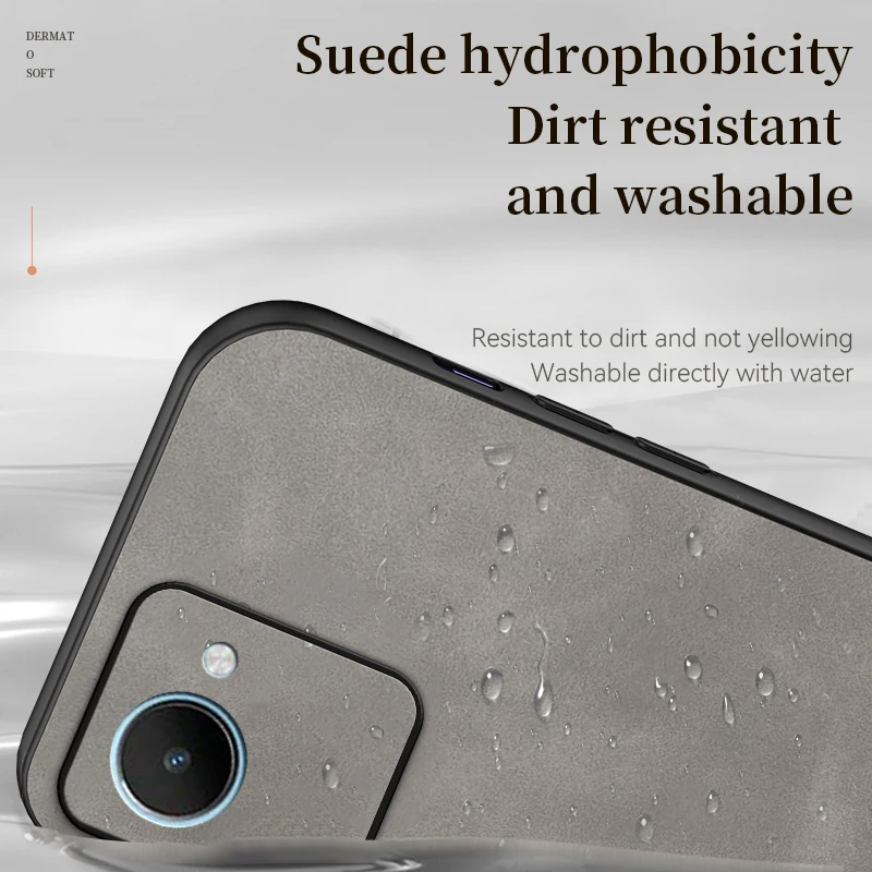 Luxury Leather Case for Oppo Realme C30s RMX3690 Armor Shockproof Soft Silicone Heat Dissipation Phone Cover for OppoRealmeC30s