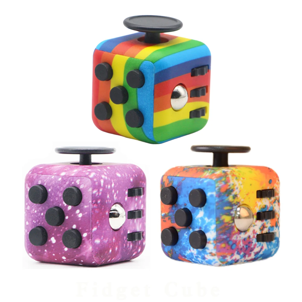 

Fidget Toy Push Anti Stress Cubes Hand Game Adult Autism Relief Sensory Decompression Dice Toys for Boys Fingertip Cubes