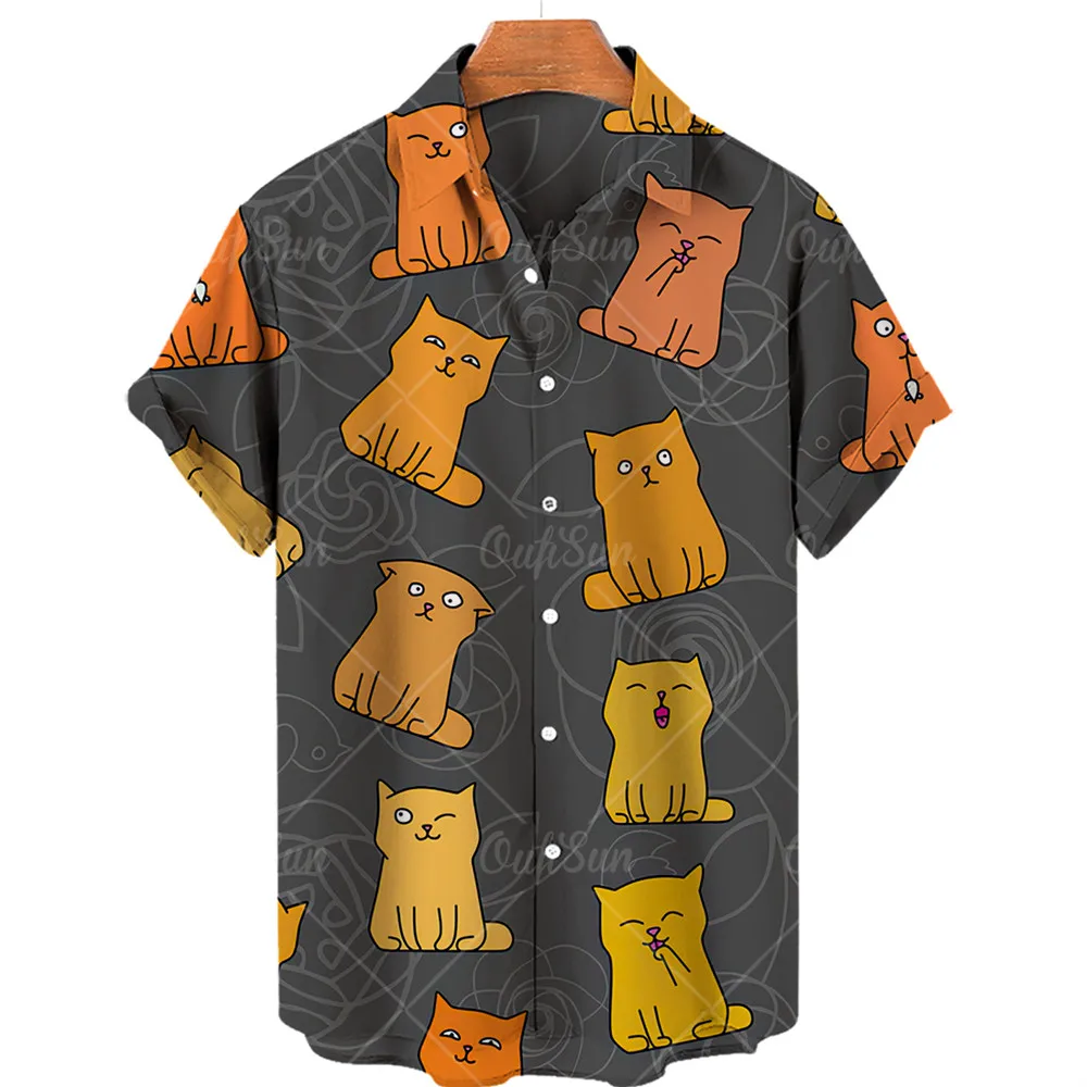 

Summer Neutral Anime Shirt 2022 Hawaiian Shirt Men's And Women's Clothing Cartoon Style 3D Printed Shirt Loose Sleeves Tops 5XL