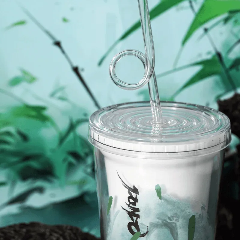 DORA Panda Swordsman STRAW CUP Симпатичные аниме-фигурки украшения подарочная коллекция