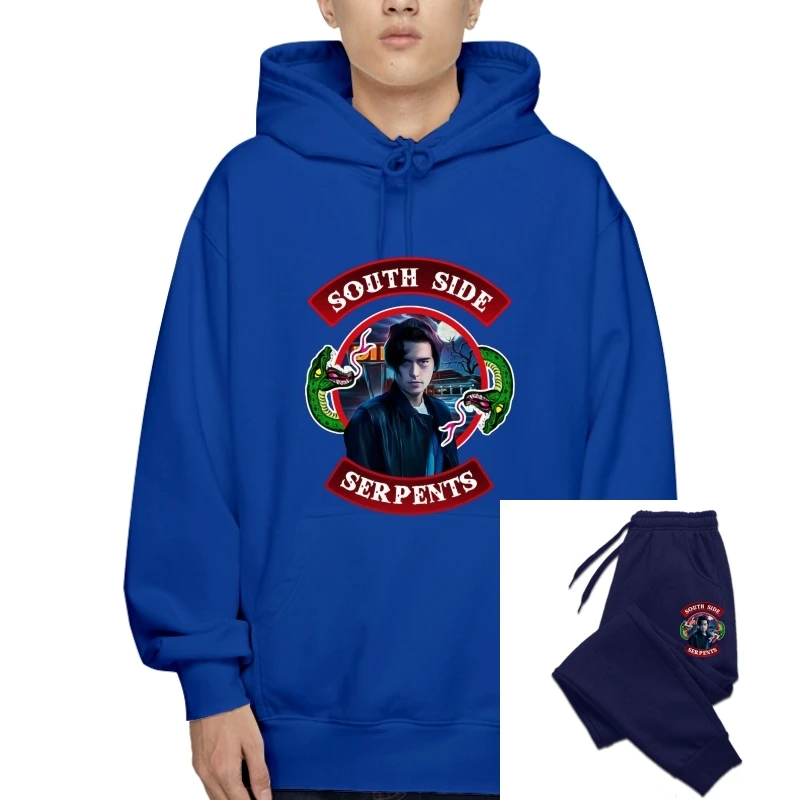 

Свитшот с надписью Riverdale, толстовка с капюшоном, свитшот с надписью Suth Side Serpents, модные мужские/Повседневные хлопковые толстовки с капюшоном 2019 Ne