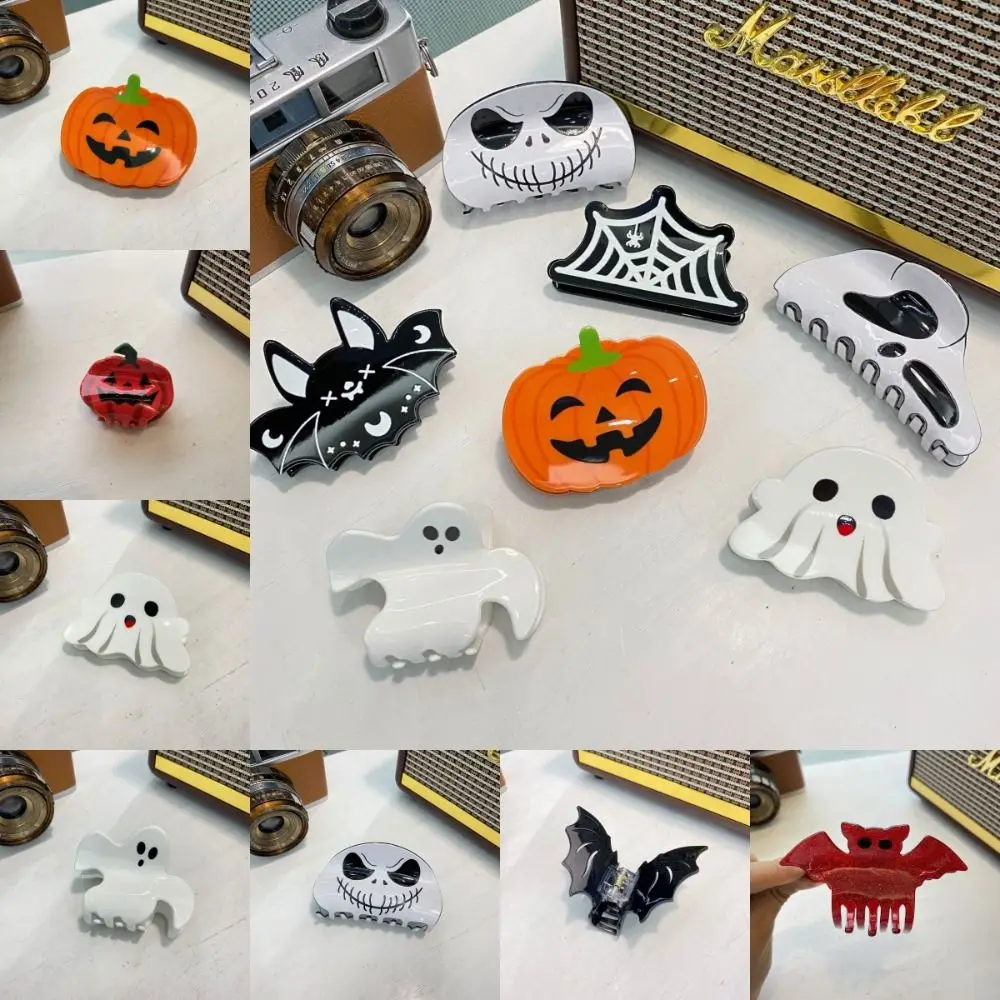 Заколка для волос в виде тыквы на Хэллоуин череп коготь заколка-призрак забавная