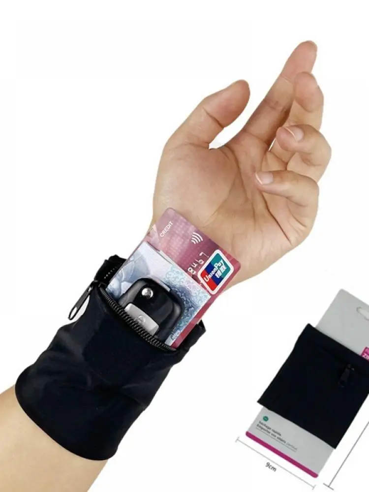 Мужской и Женский уличный многофункциональный кошелек на молнии для фитнеса с