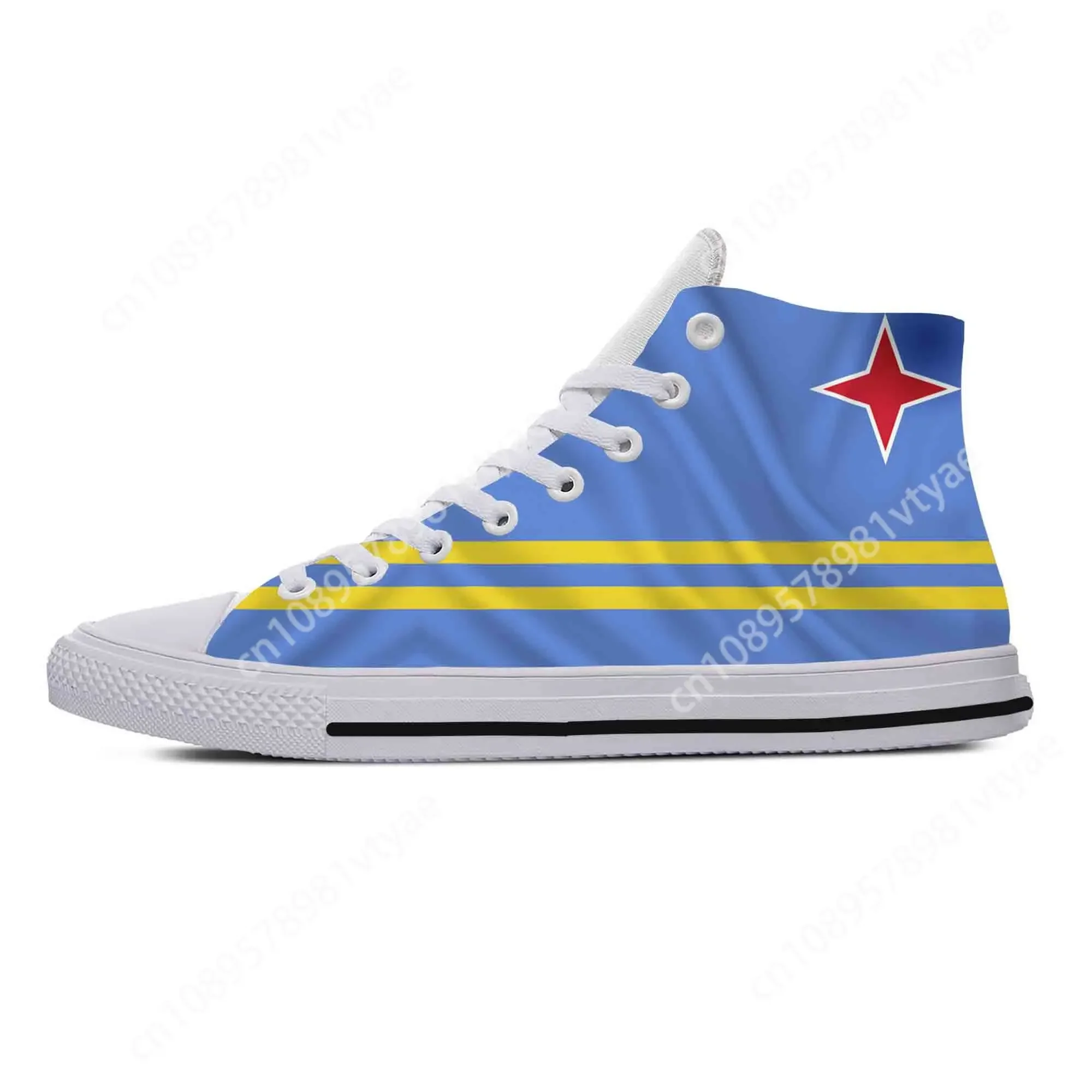 Aruba Flag Patriotic Pride модные забавные популярные повседневные тканевые туфли высокие