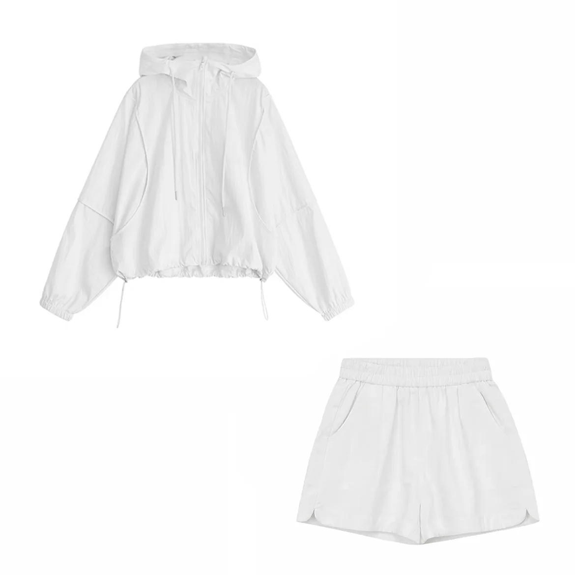 

NIGO Long Sleeved Hooded Zippered Jacket Shorts Set #nigo58131