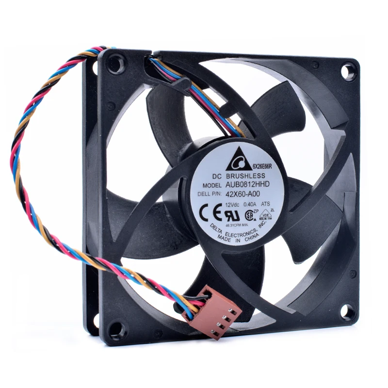 Совершенно новый оригинальный AUB0812HHD 8 см 80 мм 80x80x20 мм 8020 DC12V 0.40A 42X60-A00 Вентилятор охлаждения процессора