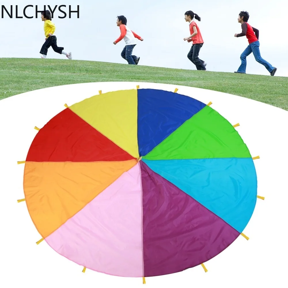 

2 м/3 м/3,6 м/6 м диаметр наружный Радужный Зонт парашют игрушка прыгающий мешок баллют игра в команду игра в подарок наземная мышь игра