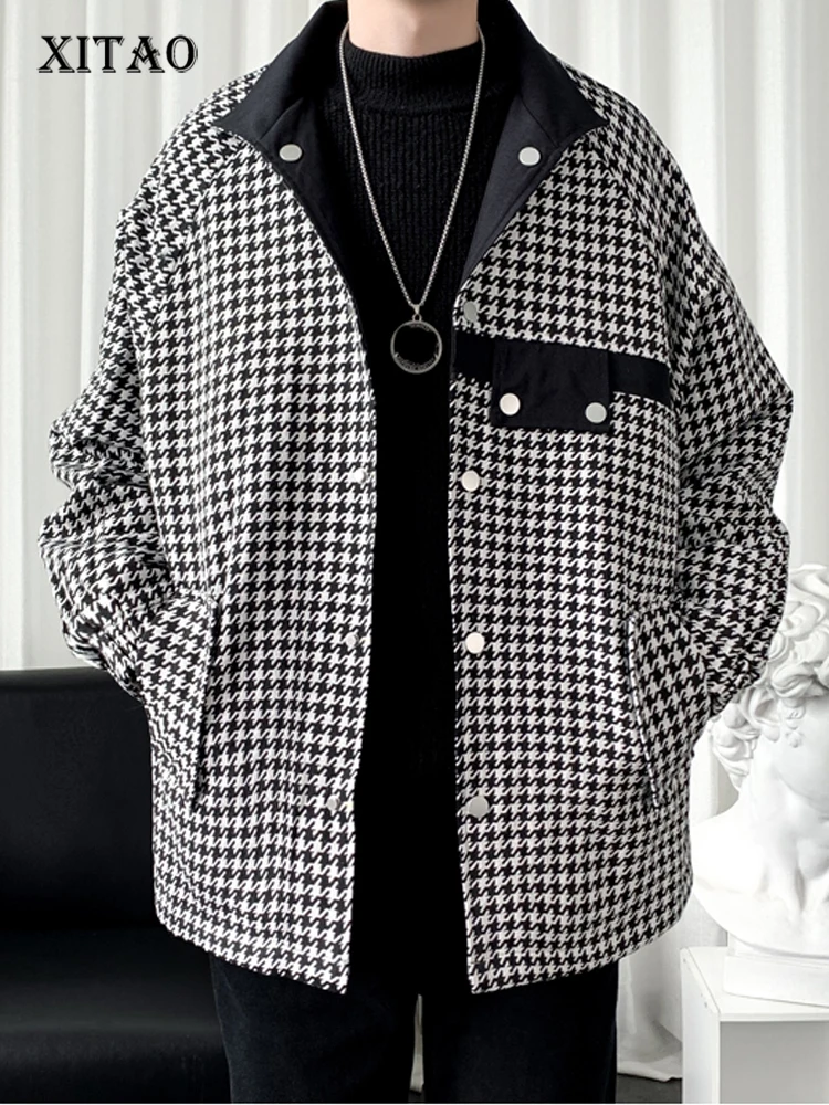 

XITAO Print Single Breasted Jacket Women Personality Fashion Loose Turn-down Collar Full Sleeve Jacket Korea Autumn New ZY7786