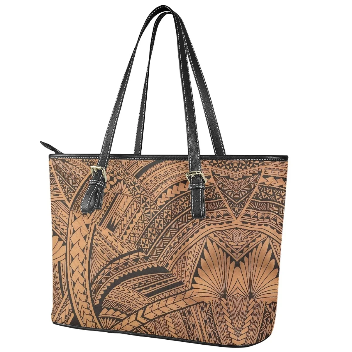 Handbags for Women Polynesian Samoa Tattoos Luxury Design Fashion Female Saddle Bag Tribal Folklore PU Leather Girls Tote Bags