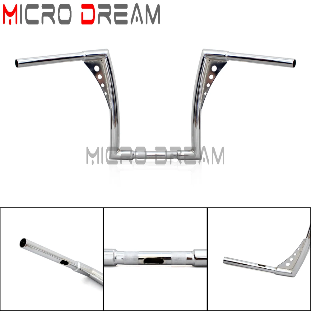 Хромированная мотоциклетная вешалка 1 1/4 "для руля APE 12" 16 &quotRise Fat Bar Drag Z для Harley