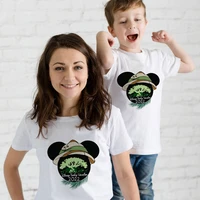 disney mickey mouse adventure print t shirts family vacation 2022 mother and daughter son matching clothes summer kids shirt
