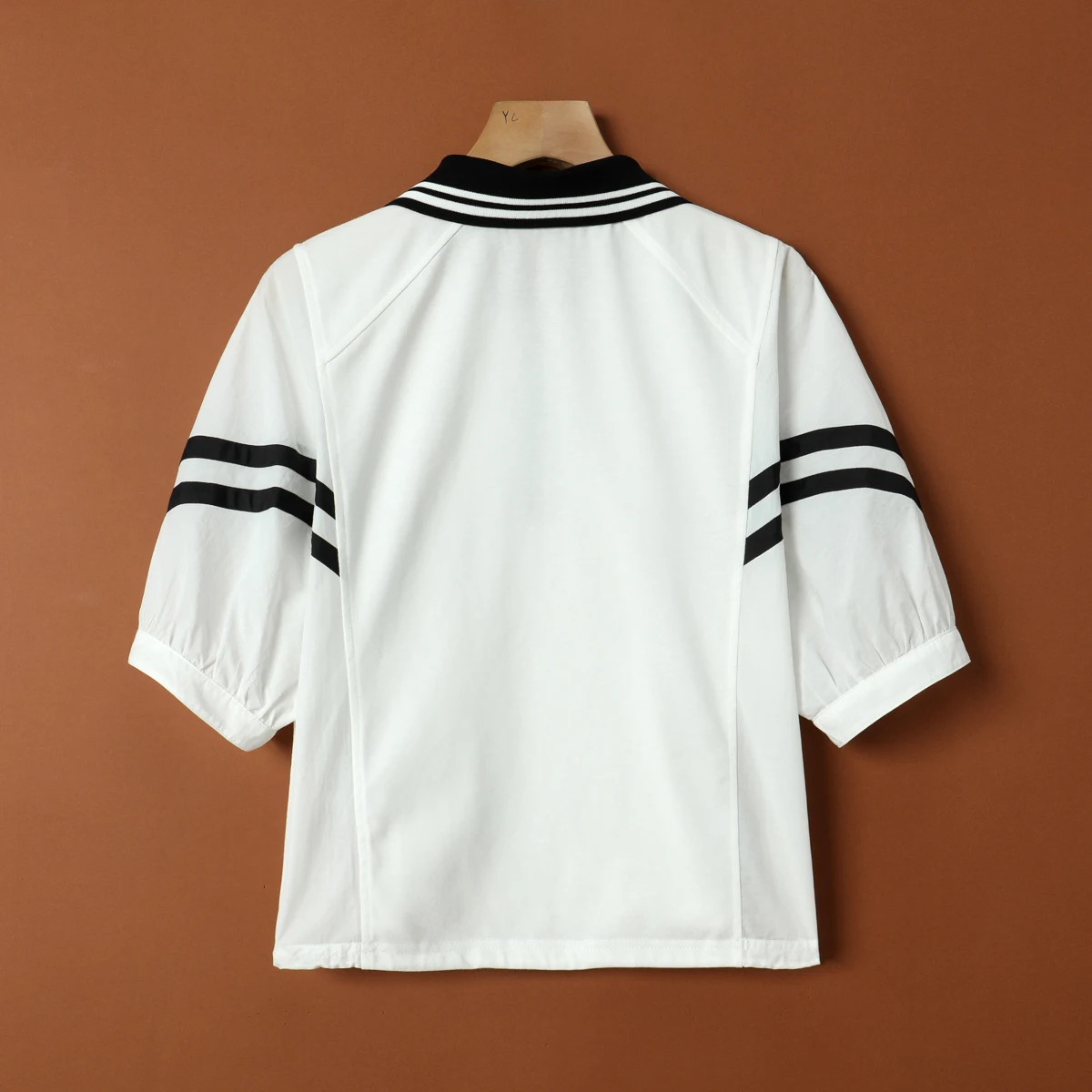 Летняя одежда West Lake Pavilion [27] хлопковая Футболка в стиле пэчворк с подолом и