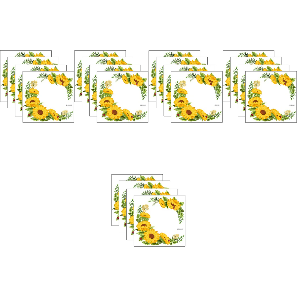 

20 Adhesive Sunflower Sticker DIY Floral Wall Sticker Wall Sticker Decal