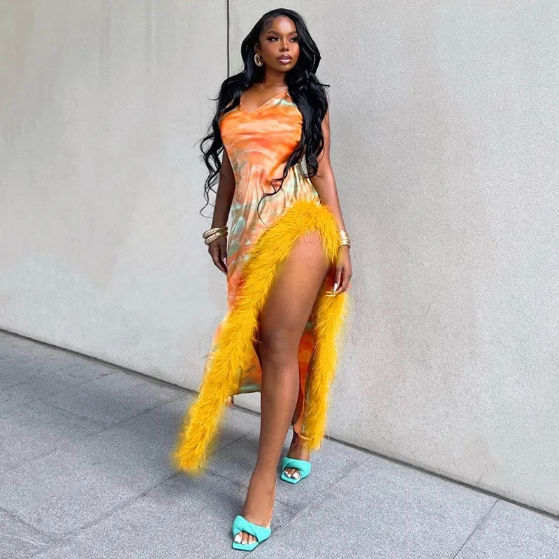 

Пляжное платье для женщин, накидка, бесплатная доставка, новый принт, без рукавов, с разрезом 2023h, геометрическое платье из спандекса для ванной, выход 2023