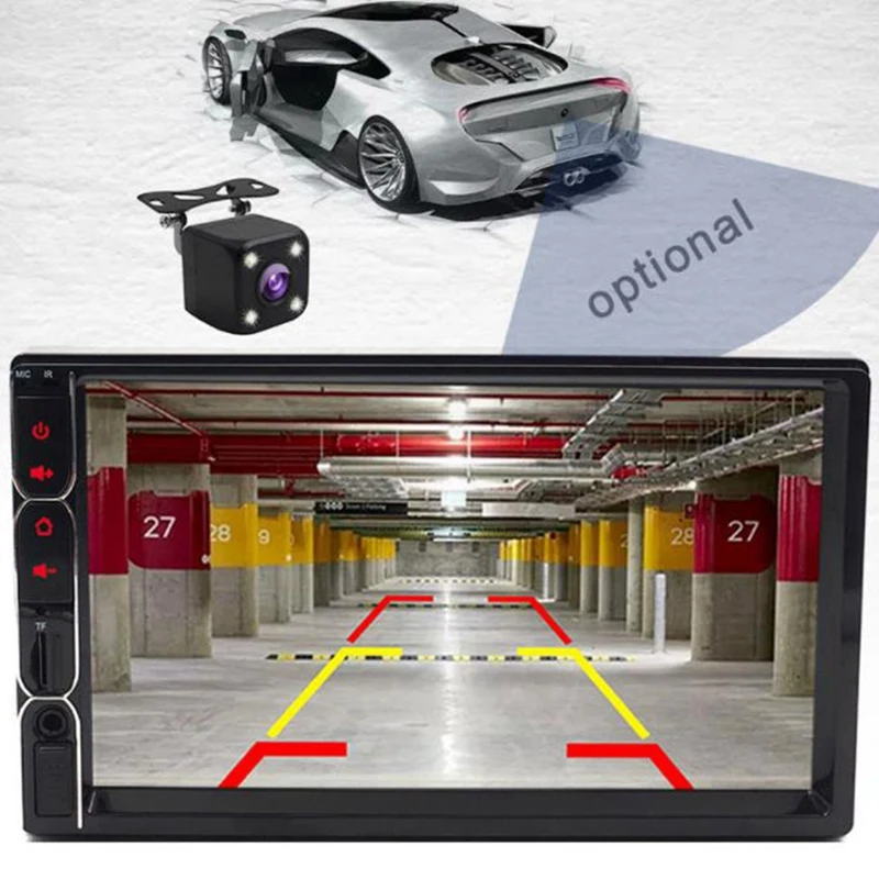 7-дюймовый mp5-дюймовый двойной 2 DIN автомобильный FM стерео радио Bluetooth плеер USB / TF