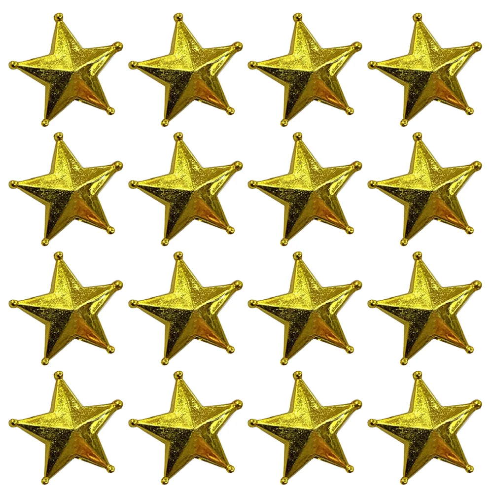 

50 Pcs Christmas Tree Top Star Topper Adornment Cake Accessories Golden Ornament Mini Treetop Miniature