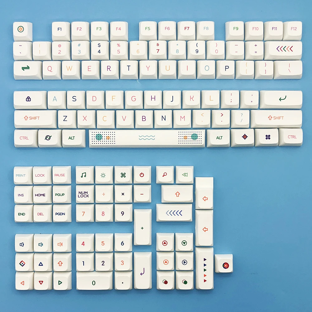 

127 клавиши Сублимация XDA неоновая механическая клавиатура набор клавиш персонализированные механические клавиши для переключателя MX